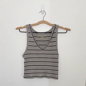American Eagle Cropped Tank Top - Grey - Size M
